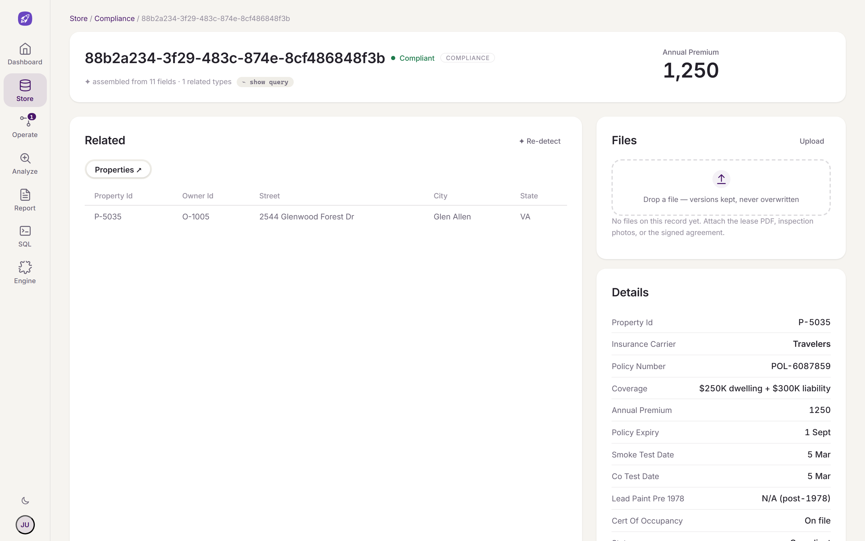 A self-assembled record page for a customer, with identity, related orders and invoices, files and activity.