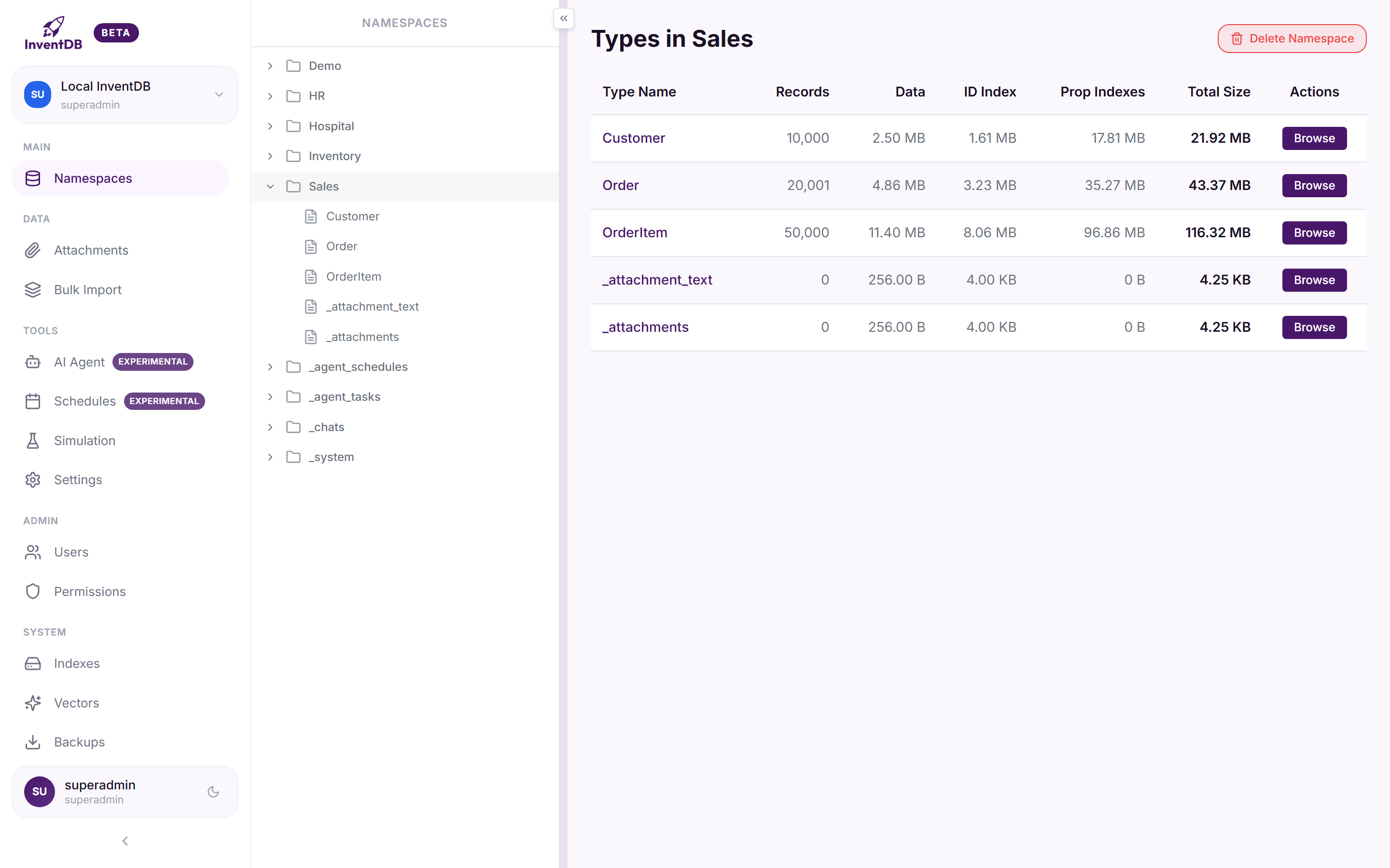 InventDB screenshot 1