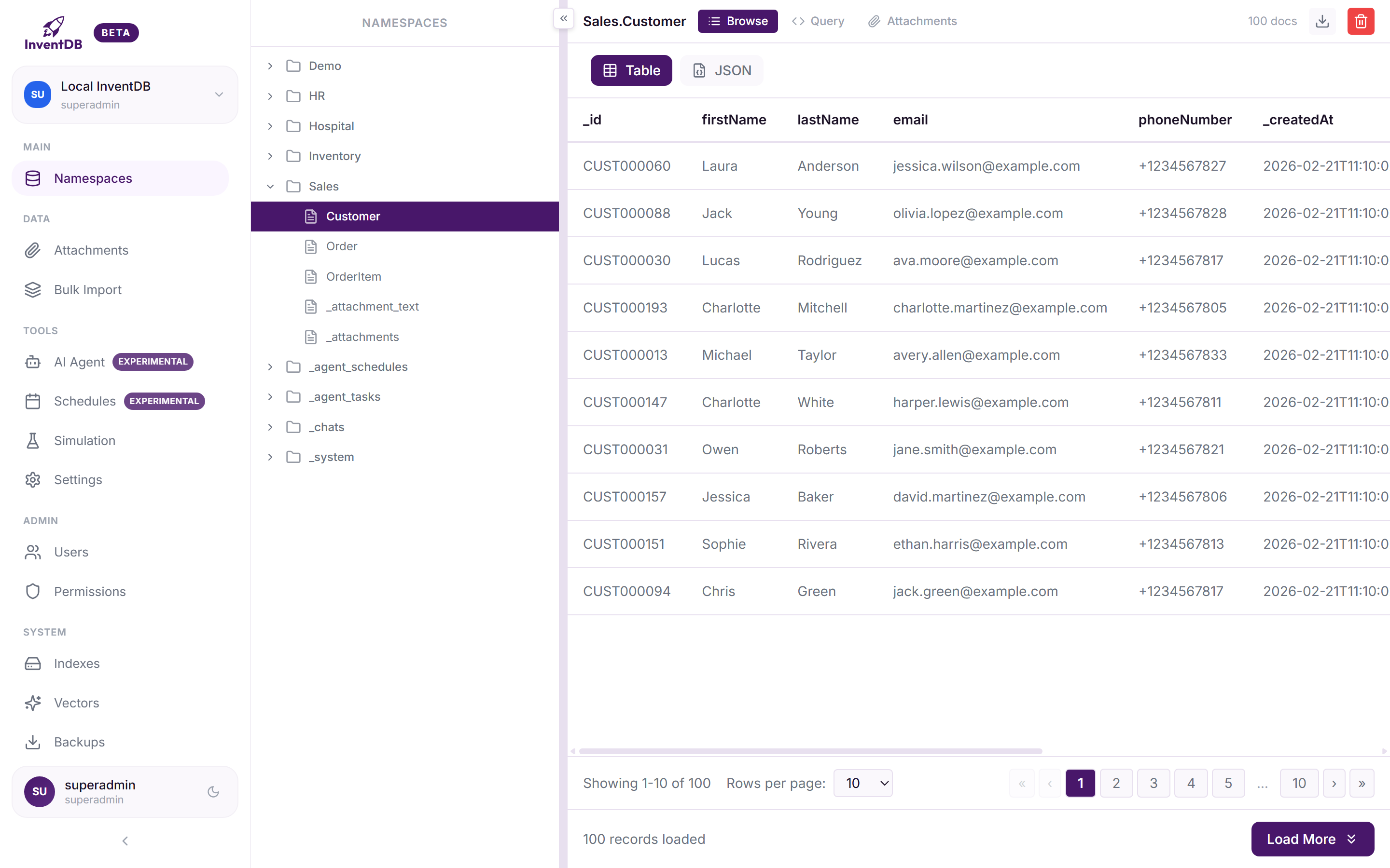 InventDB screenshot 2